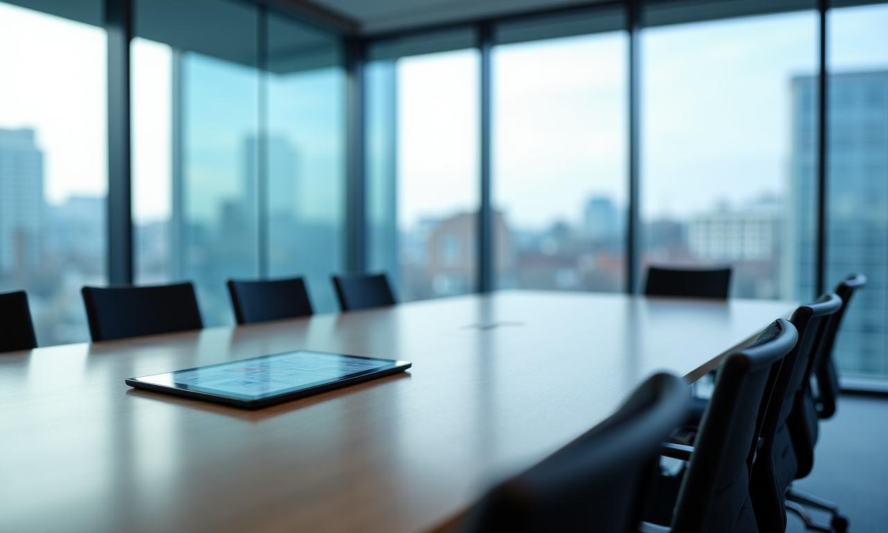 A high-end professional meeting room in Dublin with modern glass architecture